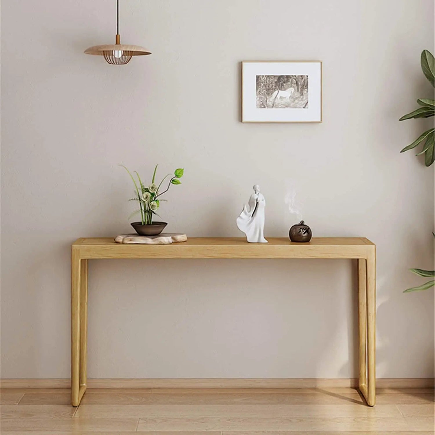 تسوق الأن من هومكس  كونسول مع برواز خشب سويد طبيعي  - ROD195 بأفضل سعر وأفضل جودة