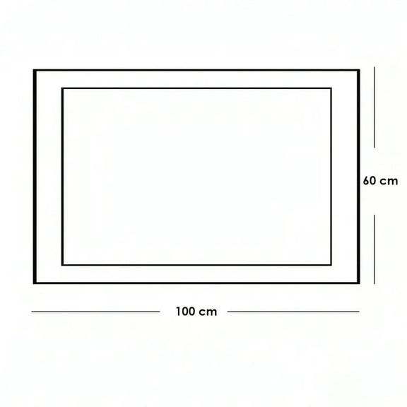 مرايا خشب موسكي 100*60 سم - ROD45 - Homix