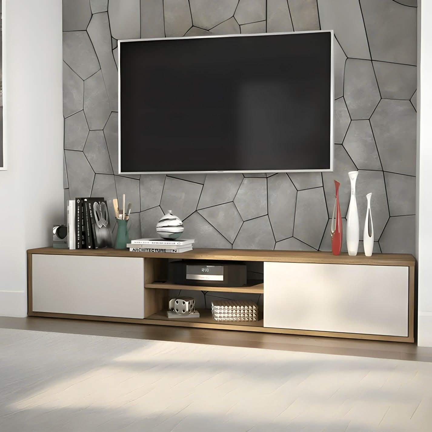 ترابيزة تليفزيون ام دي اف 160*30*42 سم - BAL16 El Batal Furniture