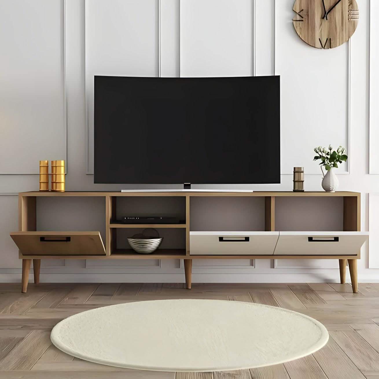 ترابيزة تليفزيون ام دي اف 180*30*45 سم - BAL27 El Batal Furniture