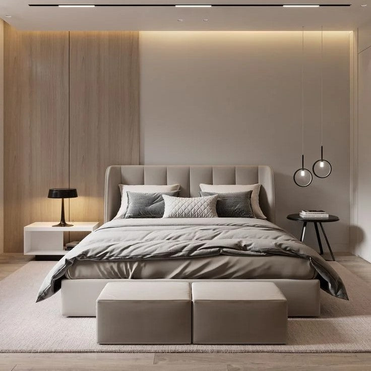 سرير خشب كونتر طبيعي - HO22