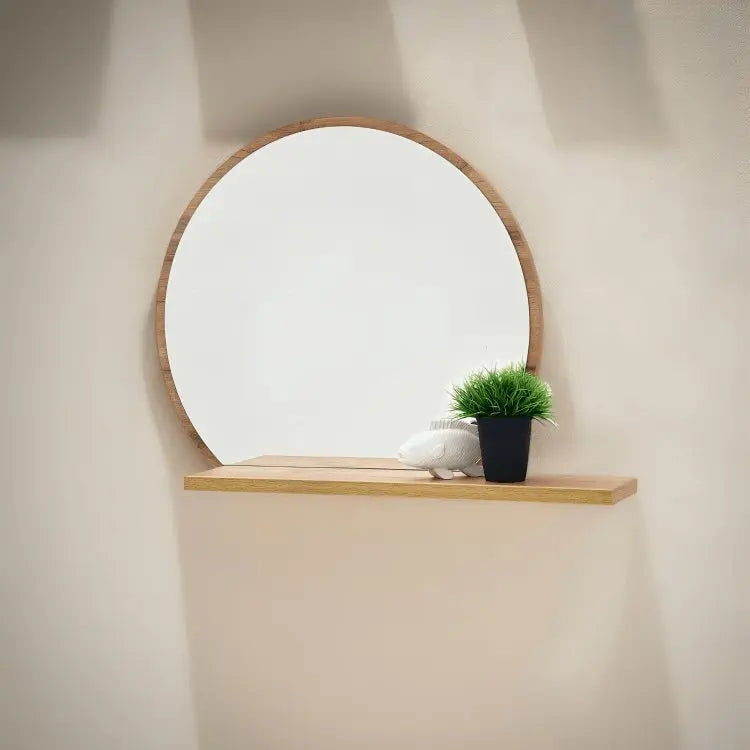 مرايا دائرية برف خشب موسكي 60*12*60 سم - ROD48 - Homix