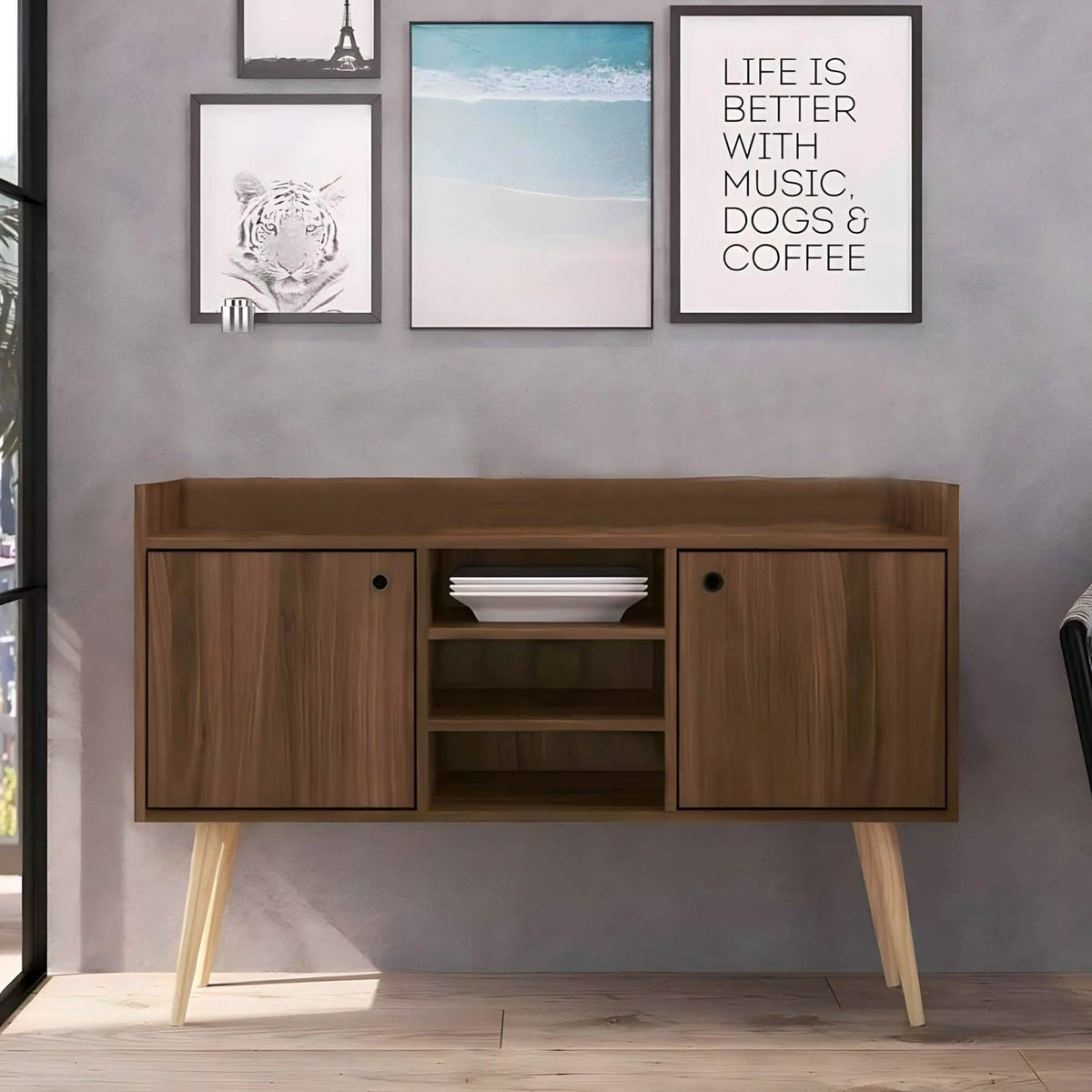 كوفي كورنر ام دي اف 90*30*80 سم - BAL43 El Batal Furniture