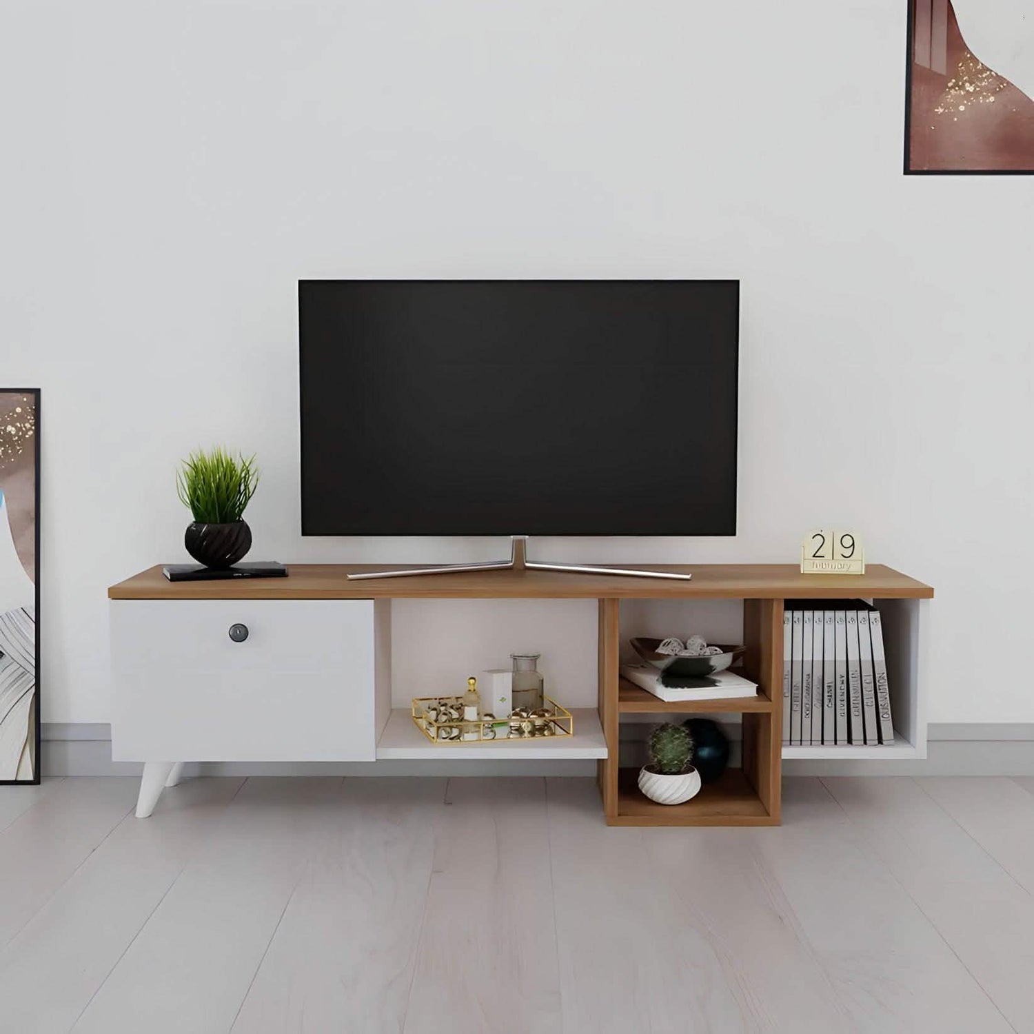 ترابيزة تليفزيون ام دي اف 160*30*45 سم - BAL17 El Batal Furniture