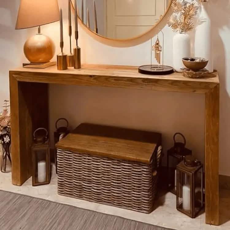 كونسول مع مرايا خشب سويد طبيعي - ROD221 - Homix