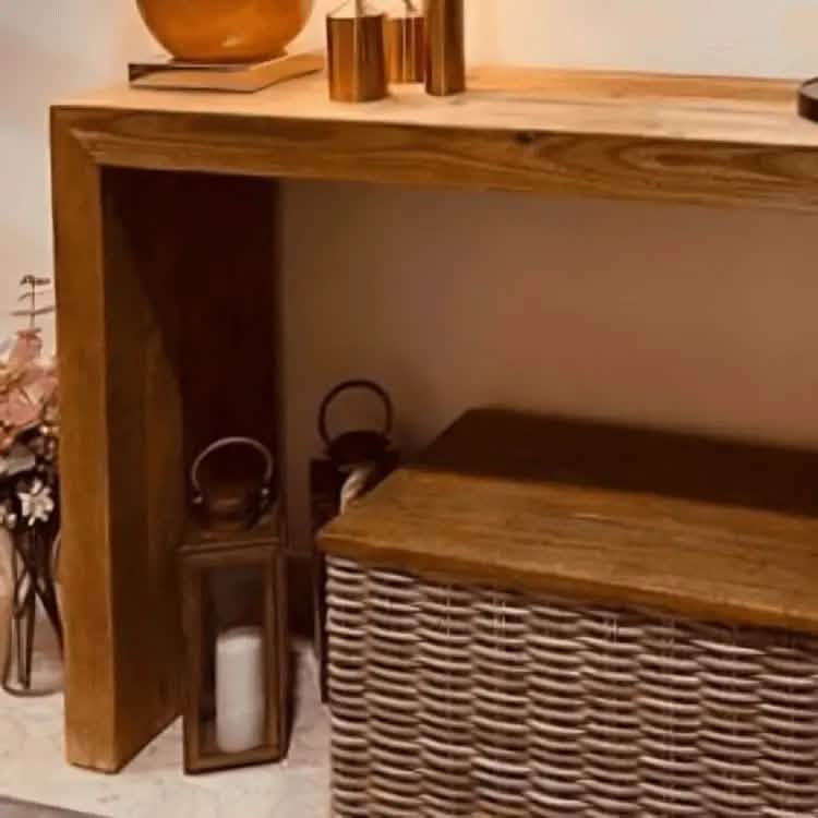 كونسول مع مرايا خشب سويد طبيعي - ROD221 - Homix