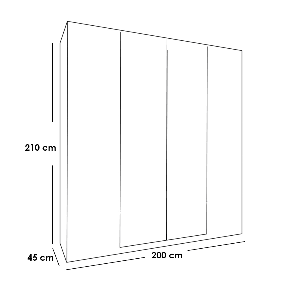 دريسينج ام دي اف 200*45*210 سم - BAL118 - Homix