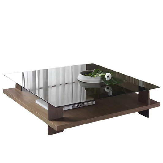 ترابيزة قهوة خشب ام دي اف و زجاج - BAL158 El Batal Furniture